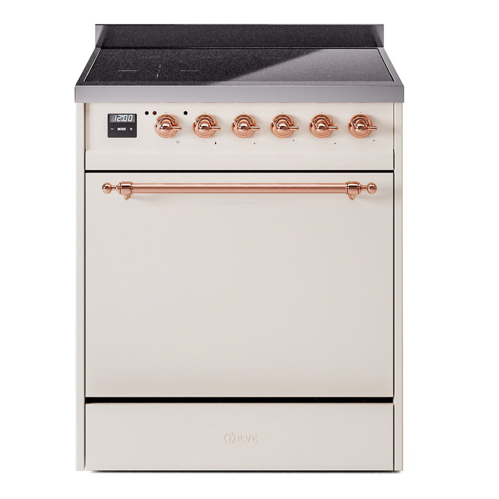 ILVE Nostalgie II 30" Electric Range with 4 Induction Elements Solid Door UPI304QNMP