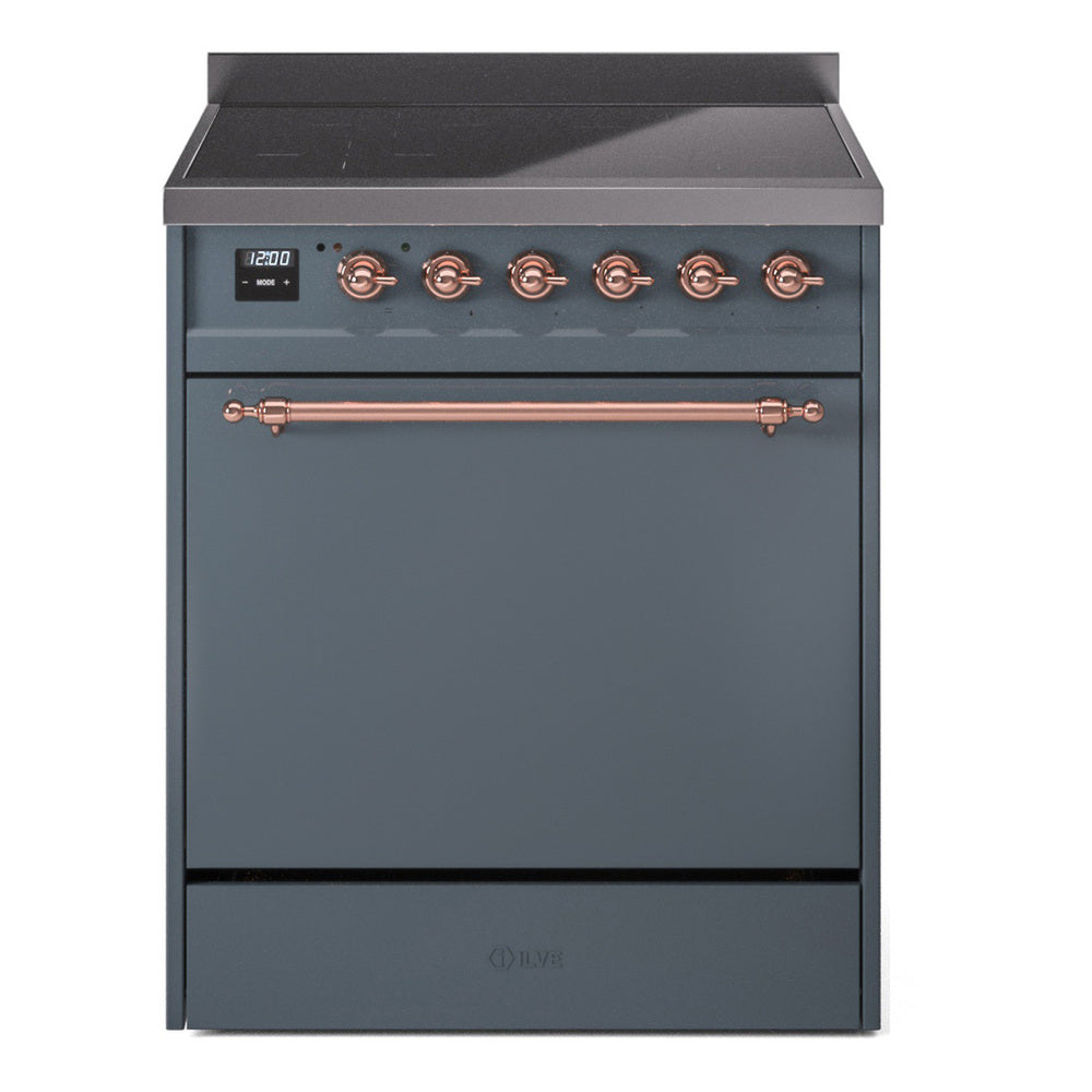 ILVE Nostalgie II 30" Electric Range with 4 Induction Elements Solid Door UPI304QNMP