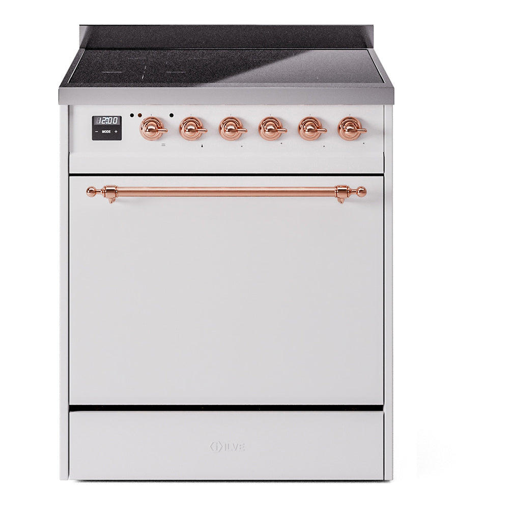ILVE Nostalgie II 30" Electric Range with 4 Induction Elements Solid Door UPI304QNMP