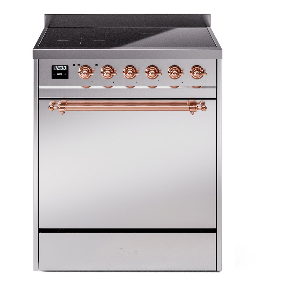 ILVE Nostalgie II 30" Electric Range with 4 Induction Elements Solid Door UPI304QNMP