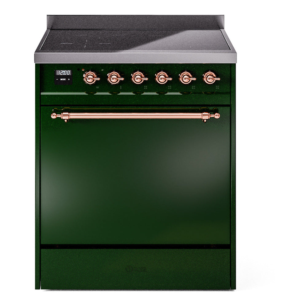 ILVE Nostalgie II 30" Electric Range with 4 Induction Elements Solid Door UPI304QNMP