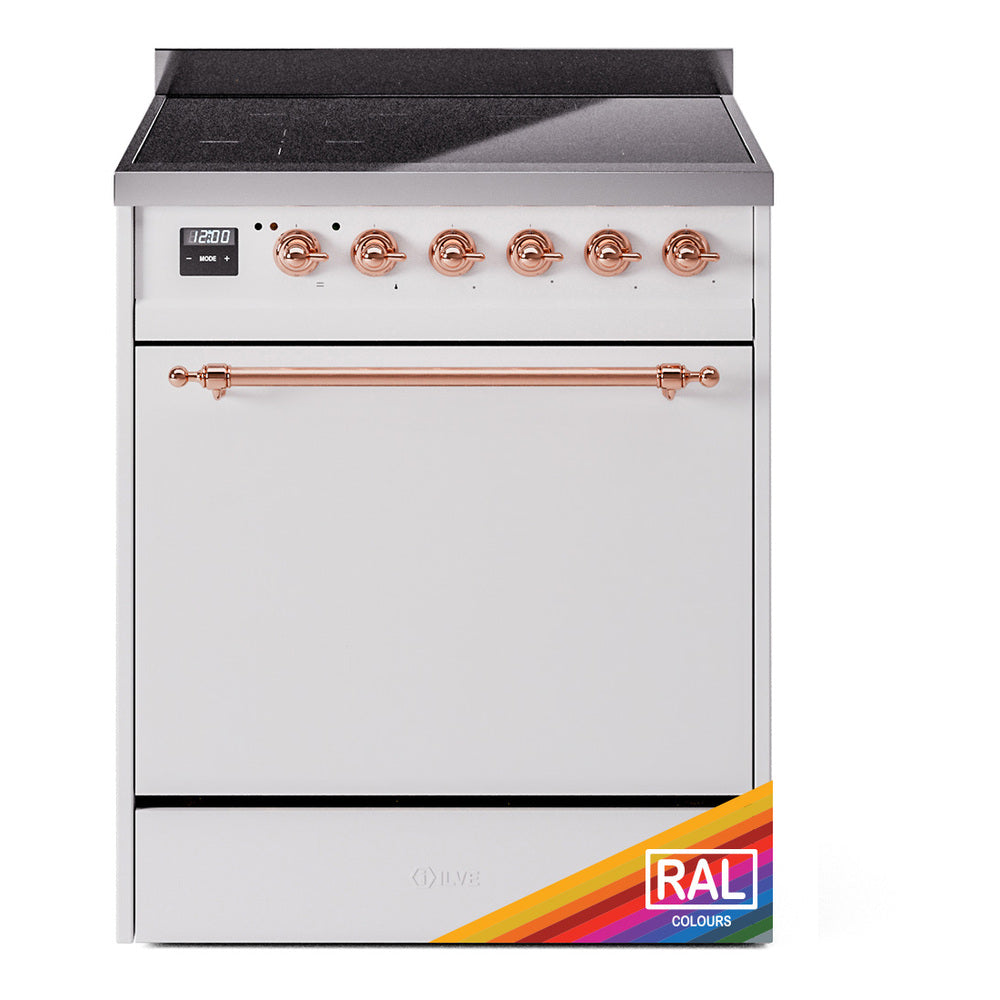 ILVE Nostalgie II 30" Electric Range with 4 Induction Elements Solid Door UPI304QNMP