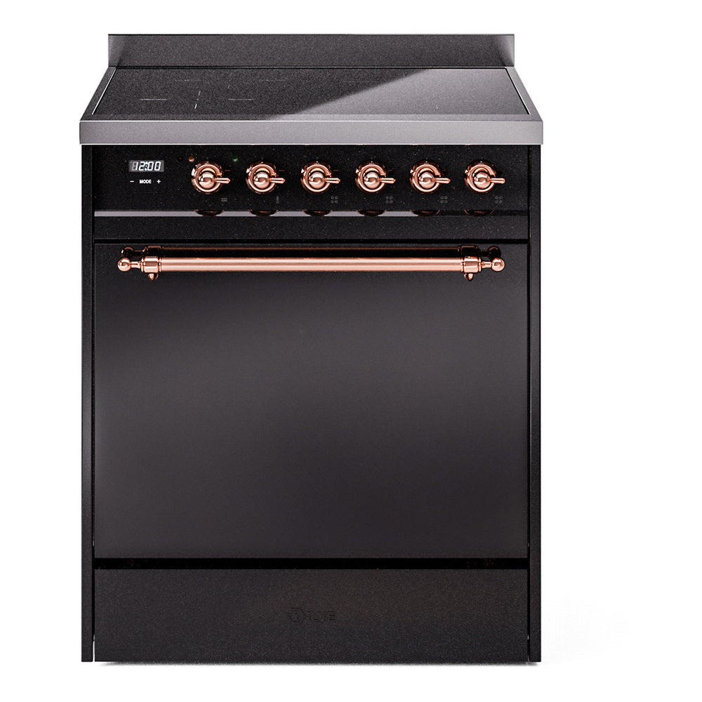 ILVE Nostalgie II 30" Electric Range with 4 Induction Elements Solid Door UPI304QNMP
