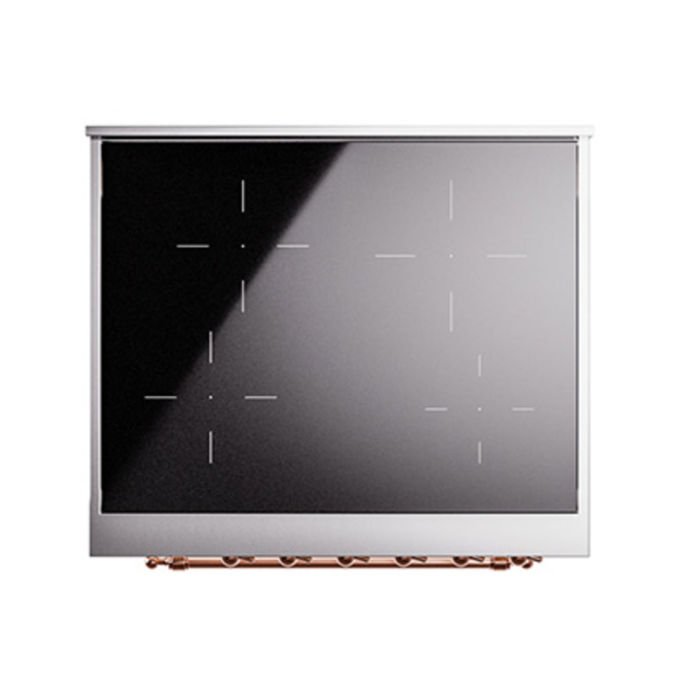 ILVE Nostalgie II 30" Electric Range with 4 Induction Elements Solid Door UPI304QNMP