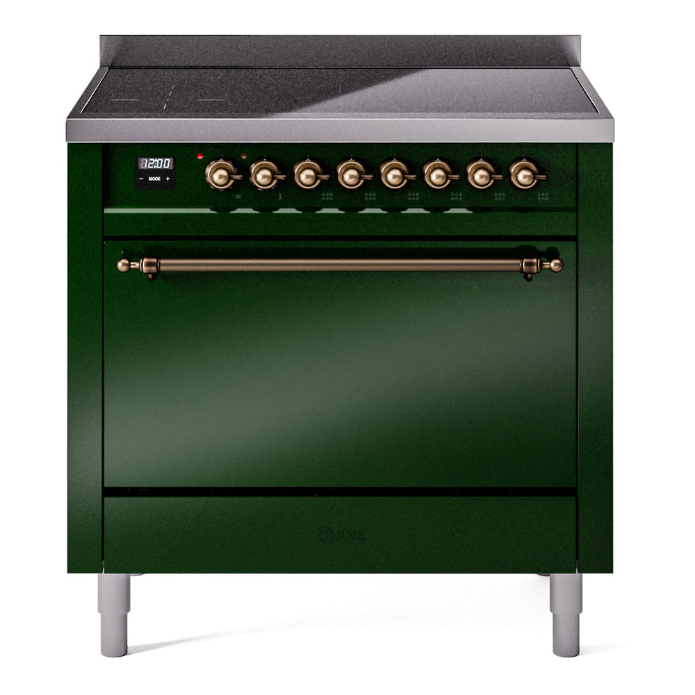 ILVE Nostalgie II 36" Electric Range with 6 Induction Elements Solid Door UPI366QNMP