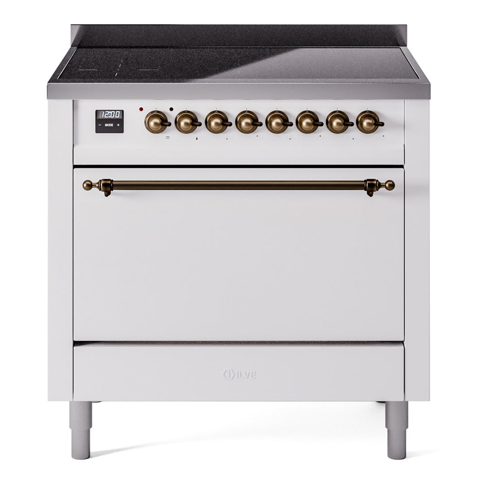 ILVE Nostalgie II 36" Electric Range with 6 Induction Elements Solid Door UPI366QNMP