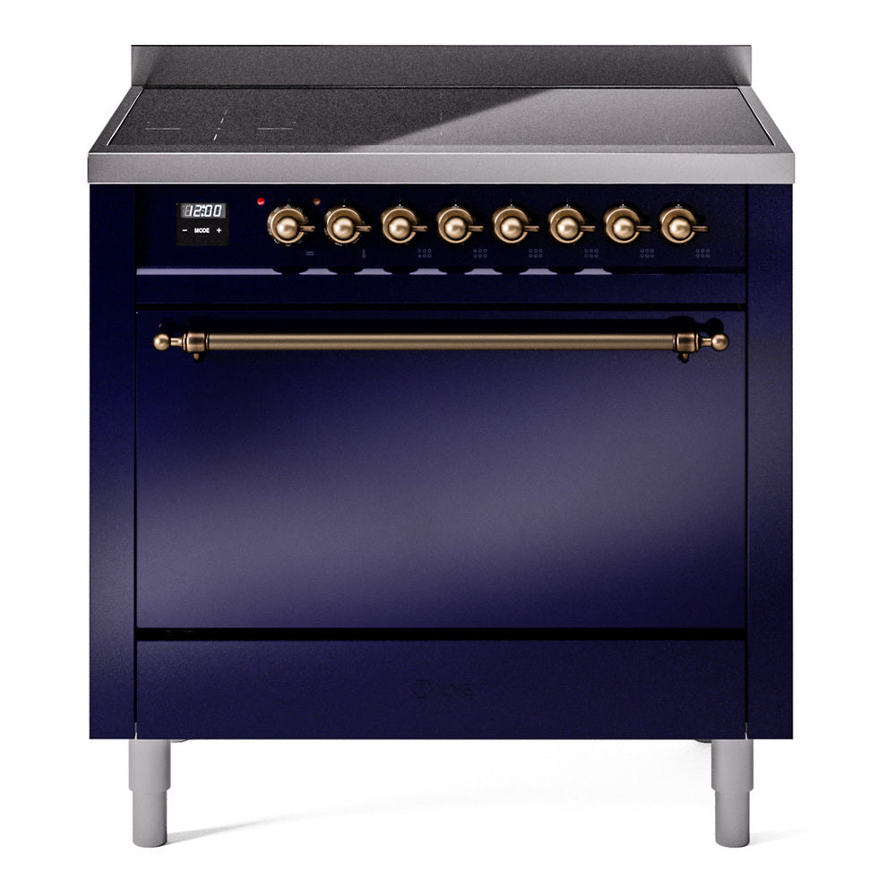 ILVE Nostalgie II 36" Electric Range with 6 Induction Elements Solid Door UPI366QNMP