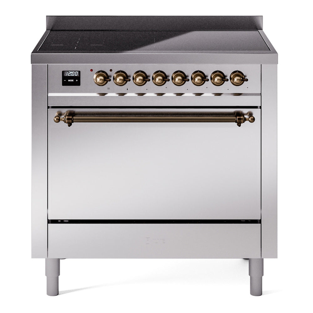 ILVE Nostalgie II 36" Electric Range with 6 Induction Elements Solid Door UPI366QNMP