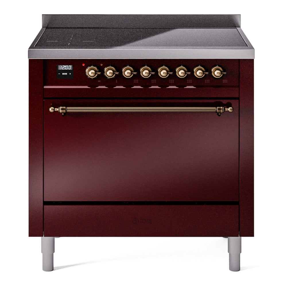 ILVE Nostalgie II 36" Electric Range with 6 Induction Elements Solid Door UPI366QNMP