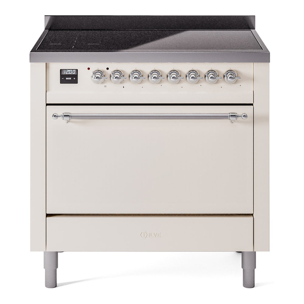 ILVE Nostalgie II 36" Electric Range with 6 Induction Elements Solid Door UPI366QNMP