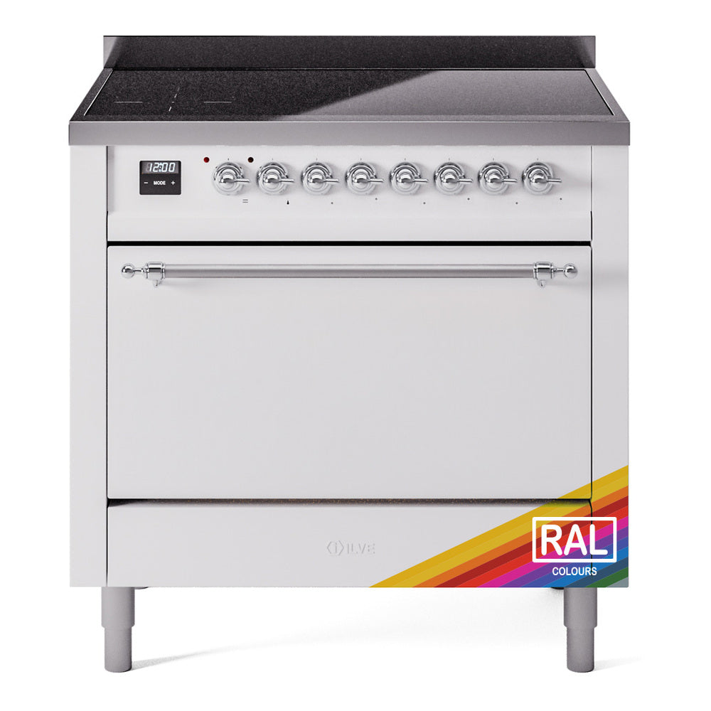 ILVE Nostalgie II 36" Electric Range with 6 Induction Elements Solid Door UPI366QNMP