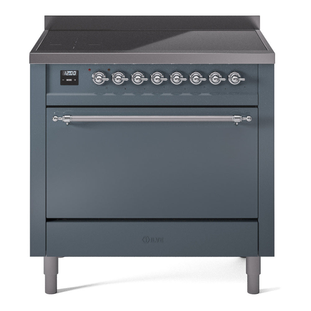 ILVE Nostalgie II 36" Electric Range with 6 Induction Elements Solid Door UPI366QNMP