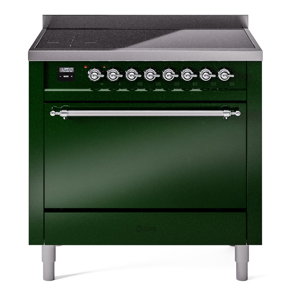 ILVE Nostalgie II 36" Electric Range with 6 Induction Elements Solid Door UPI366QNMP