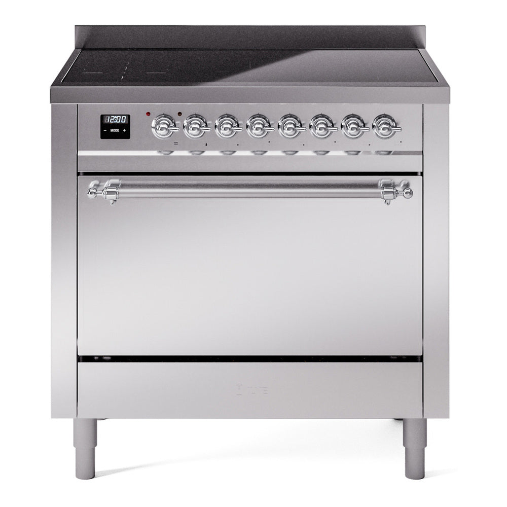 ILVE Nostalgie II 36" Electric Range with 6 Induction Elements Solid Door UPI366QNMP