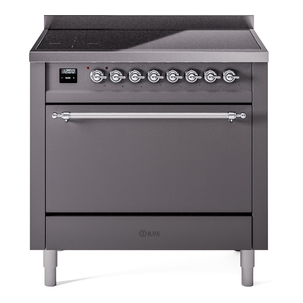 ILVE Nostalgie II 36" Electric Range with 6 Induction Elements Solid Door UPI366QNMP
