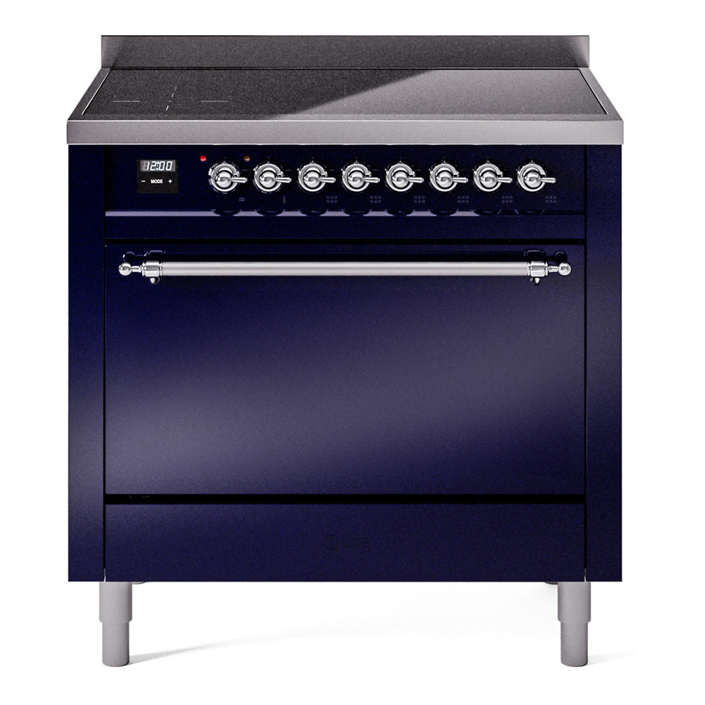 ILVE Nostalgie II 36" Electric Range with 6 Induction Elements Solid Door UPI366QNMP