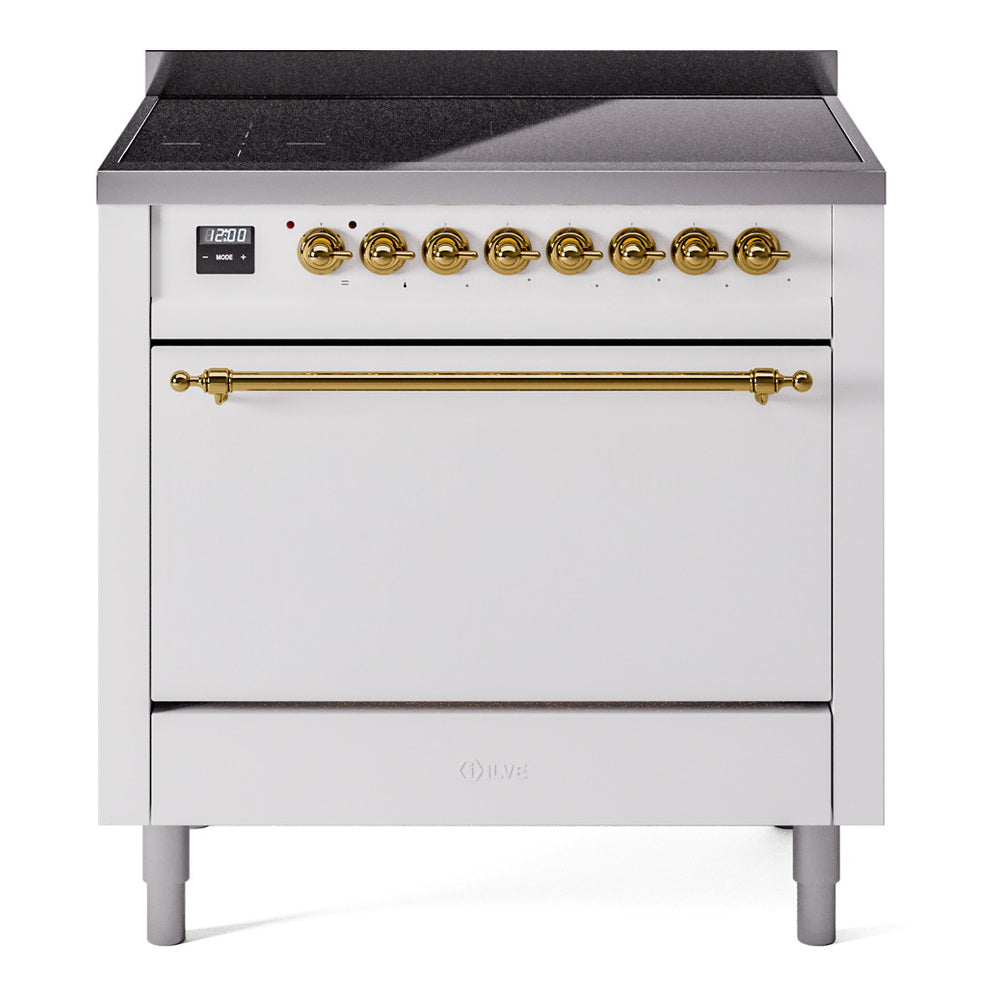 ILVE Nostalgie II 36" Electric Range with 6 Induction Elements Solid Door UPI366QNMP