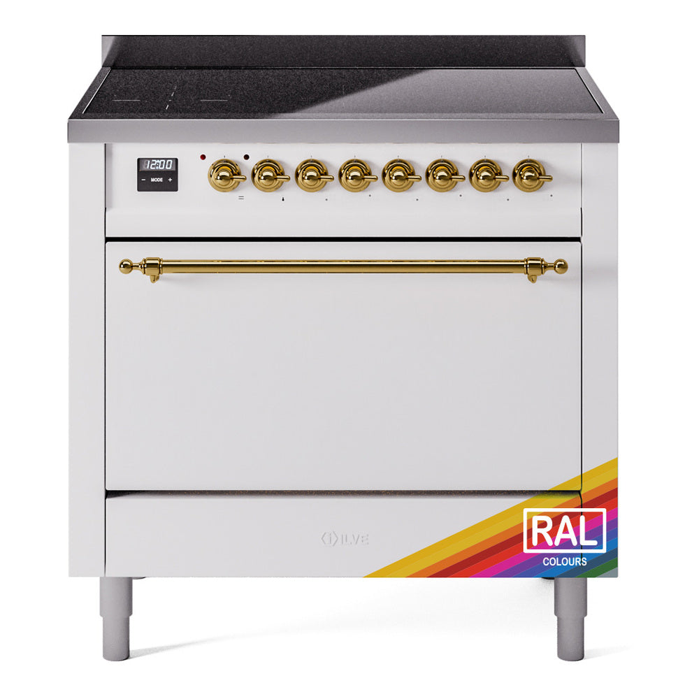 ILVE Nostalgie II 36" Electric Range with 6 Induction Elements Solid Door UPI366QNMP