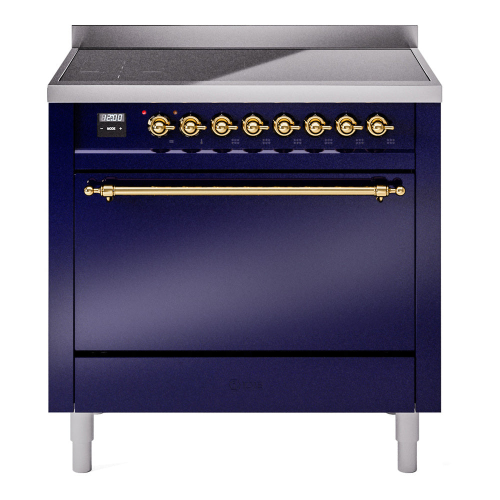 ILVE Nostalgie II 36" Electric Range with 6 Induction Elements Solid Door UPI366QNMP