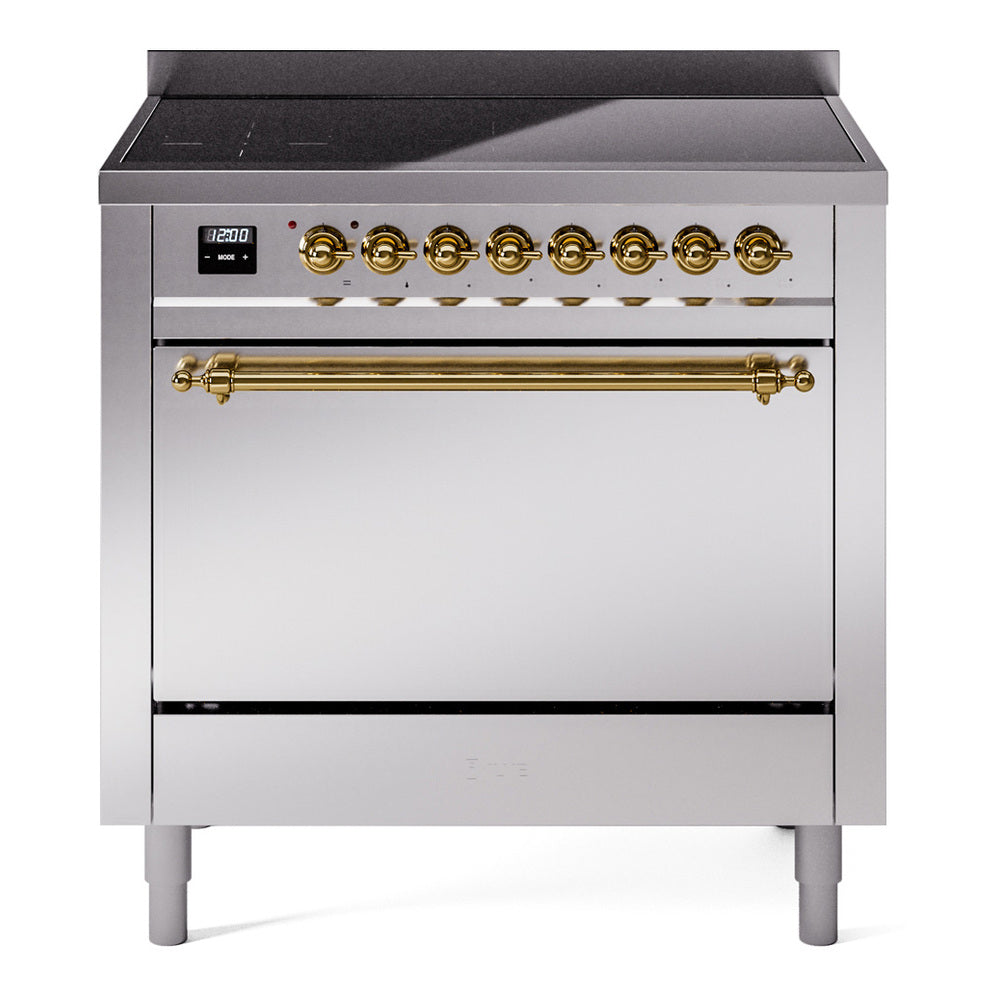 ILVE Nostalgie II 36" Electric Range with 6 Induction Elements Solid Door UPI366QNMP