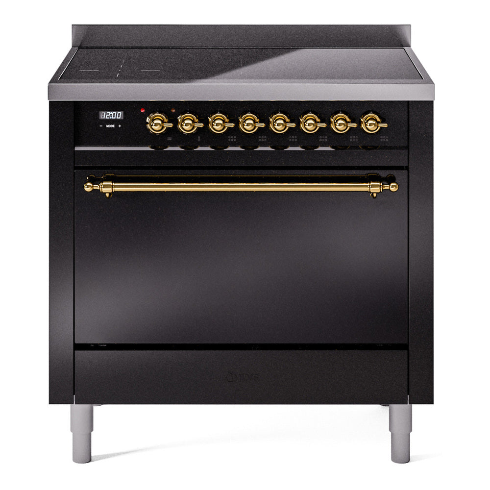 ILVE Nostalgie II 36" Electric Range with 6 Induction Elements Solid Door UPI366QNMP