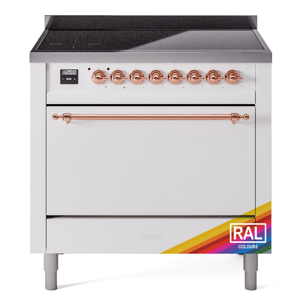 ILVE Nostalgie II 36" Electric Range with 6 Induction Elements Solid Door UPI366QNMP