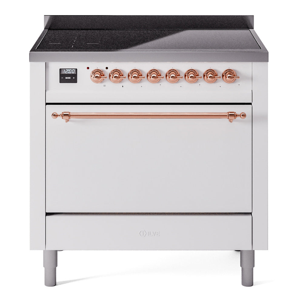 ILVE Nostalgie II 36" Electric Range with 6 Induction Elements Solid Door UPI366QNMP