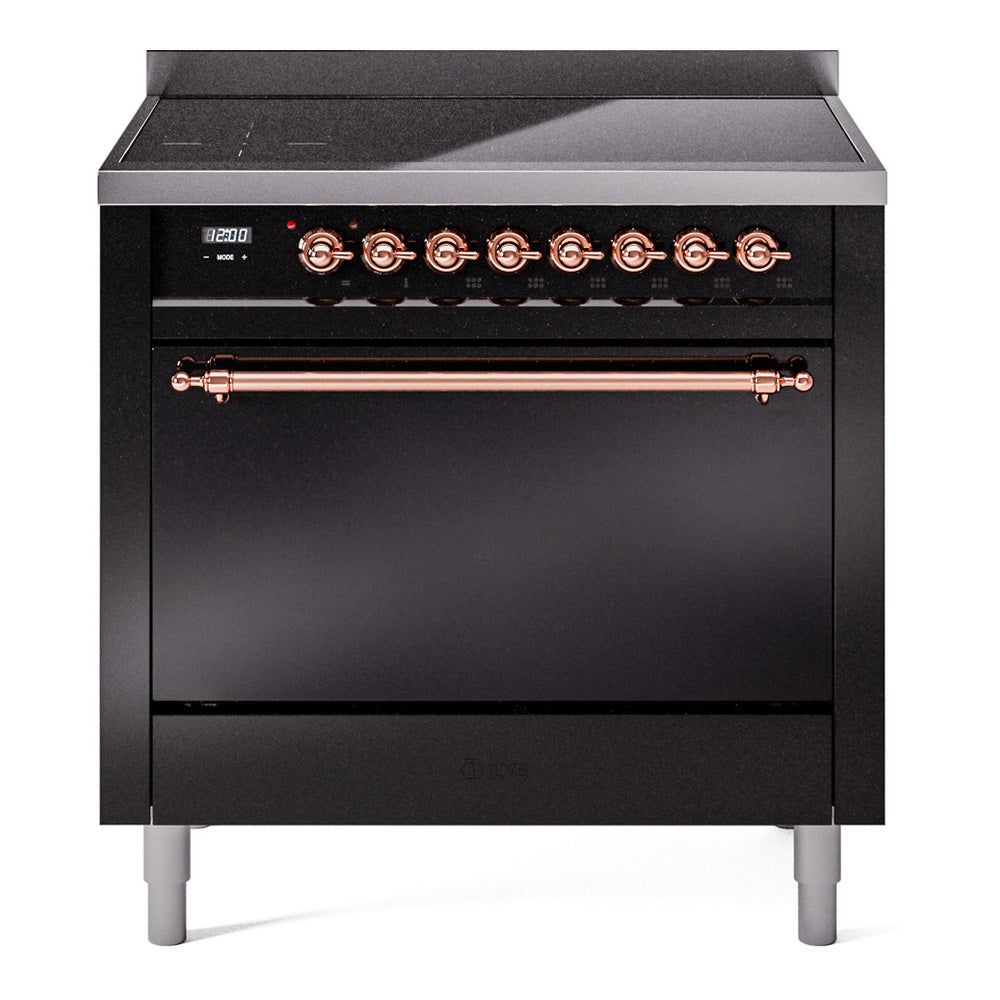 ILVE Nostalgie II 36" Electric Range with 6 Induction Elements Solid Door UPI366QNMP