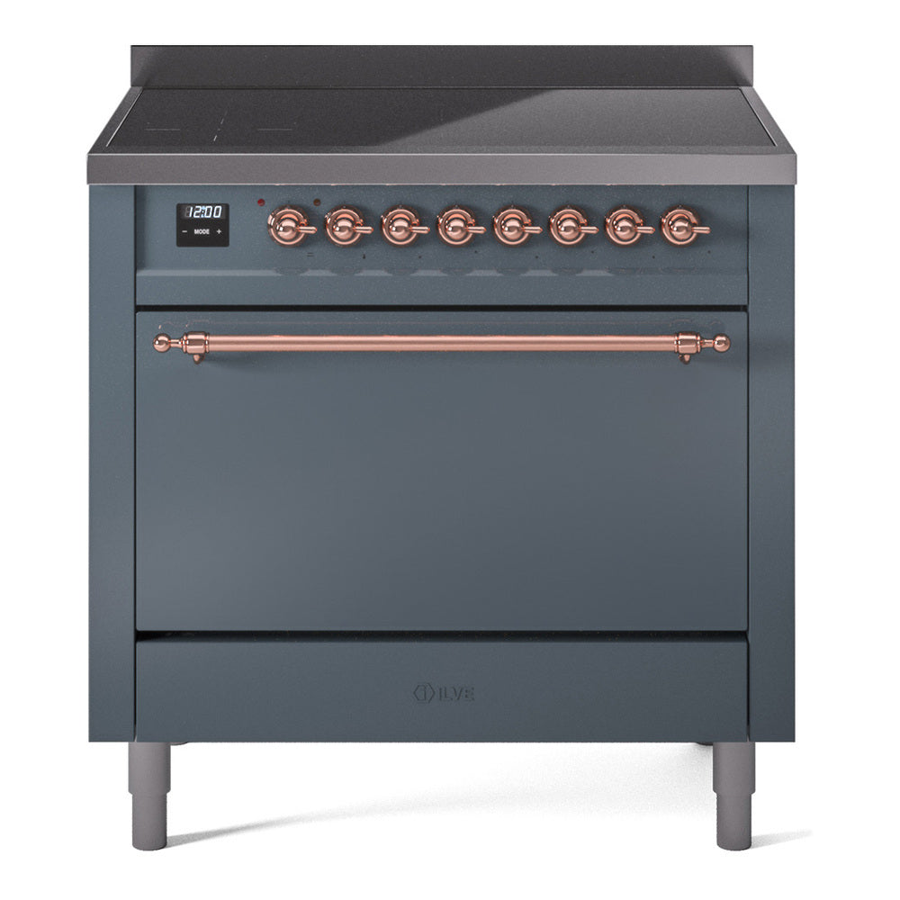 ILVE Nostalgie II 36" Electric Range with 6 Induction Elements Solid Door UPI366QNMP