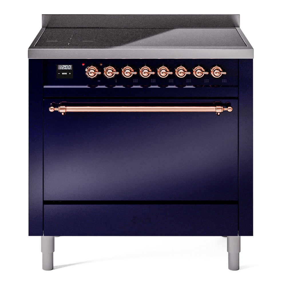 ILVE Nostalgie II 36" Electric Range with 6 Induction Elements Solid Door UPI366QNMP