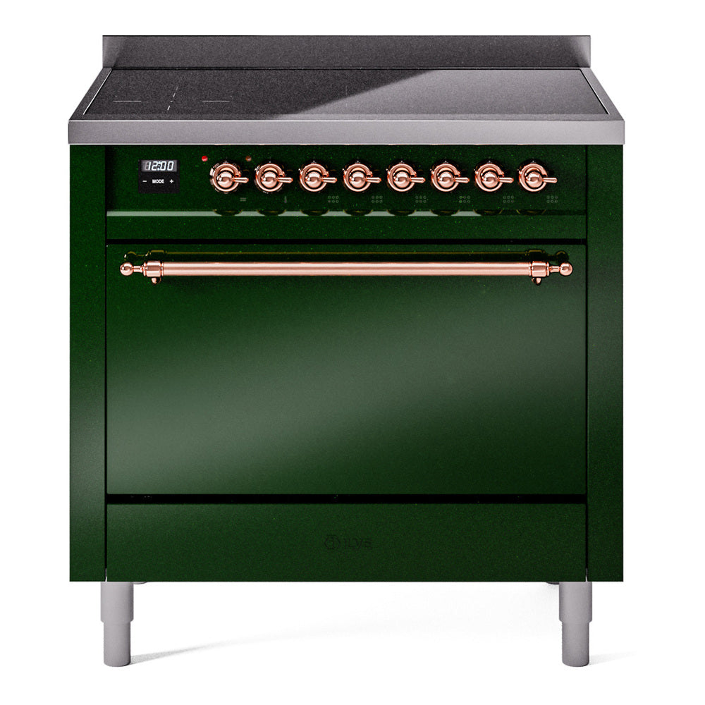 ILVE Nostalgie II 36" Electric Range with 6 Induction Elements Solid Door UPI366QNMP