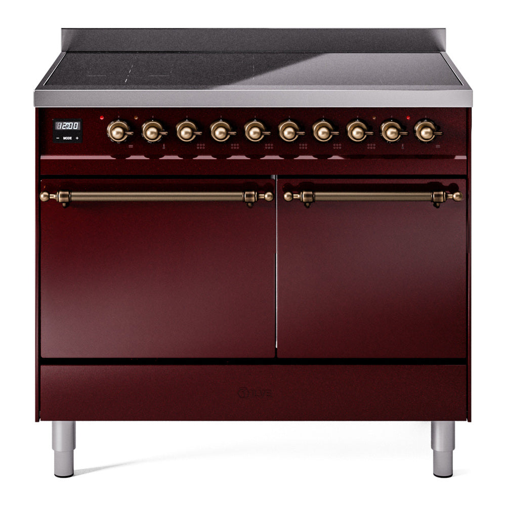 ILVE Nostalgie II 40" Electric Range with 6 Induction Elements Solid Door UPDI406QNMP