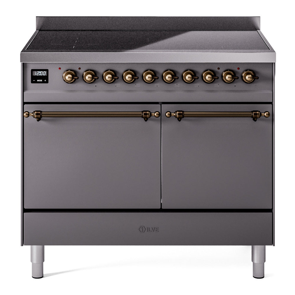 ILVE Nostalgie II 40" Electric Range with 6 Induction Elements Solid Door UPDI406QNMP