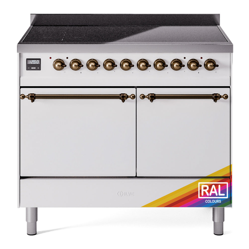ILVE Nostalgie II 40" Electric Range with 6 Induction Elements Solid Door UPDI406QNMP