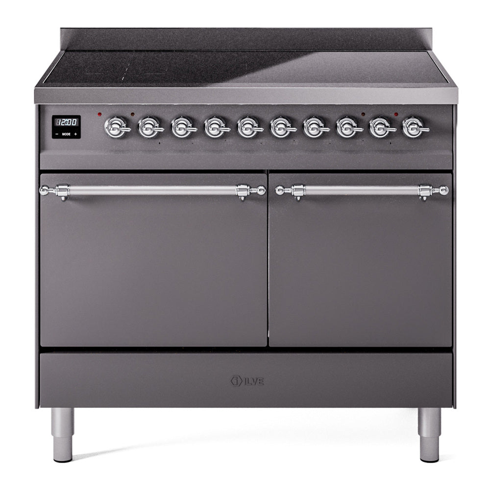 ILVE Nostalgie II 40" Electric Range with 6 Induction Elements Solid Door UPDI406QNMP