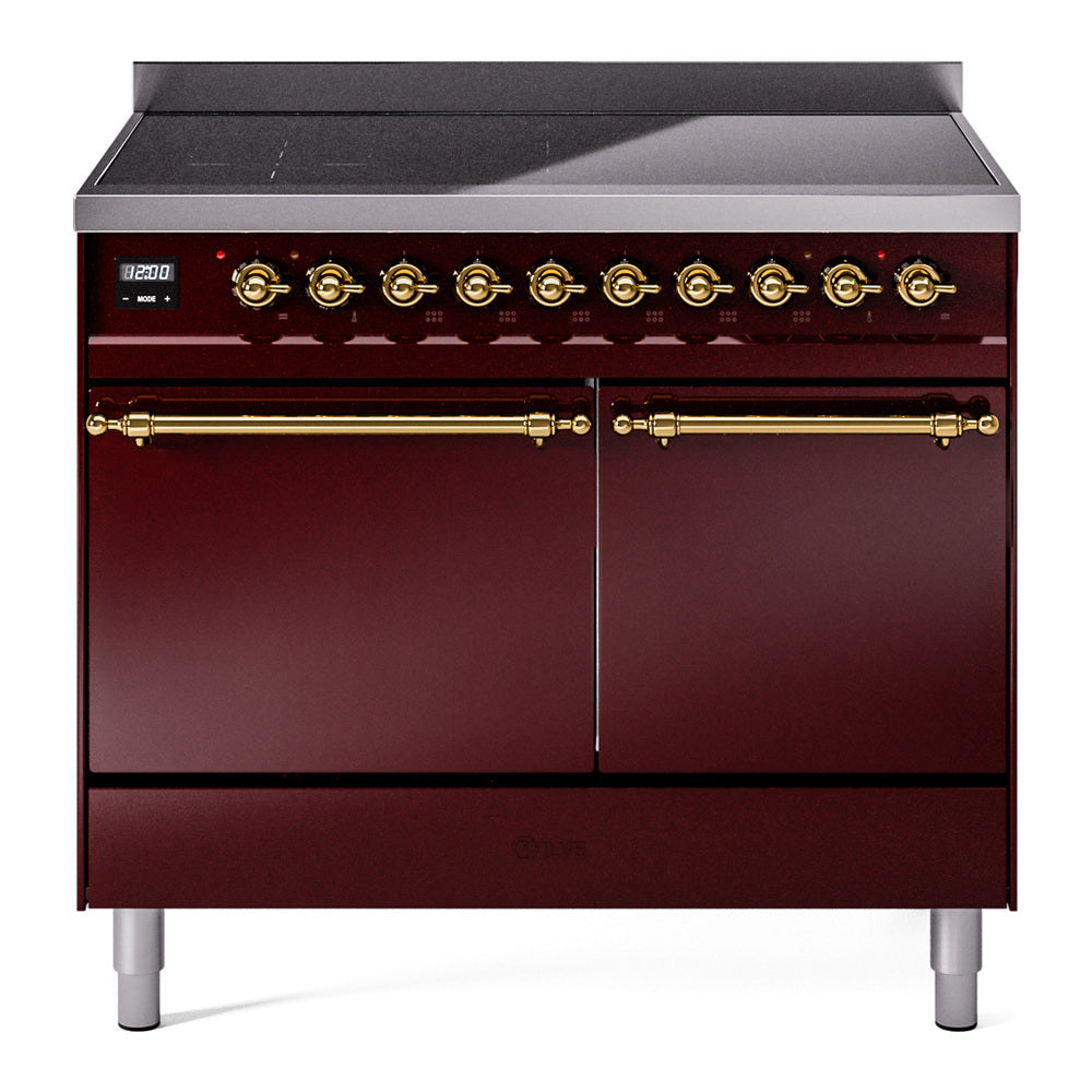 ILVE Nostalgie II 40" Electric Range with 6 Induction Elements Solid Door UPDI406QNMP