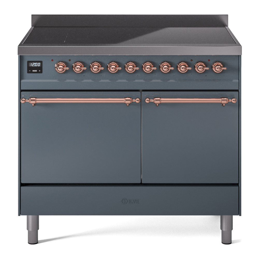 ILVE Nostalgie II 40" Electric Range with 6 Induction Elements Solid Door UPDI406QNMP
