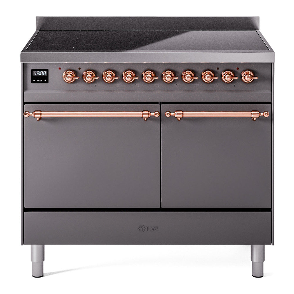 ILVE Nostalgie II 40" Electric Range with 6 Induction Elements Solid Door UPDI406QNMP