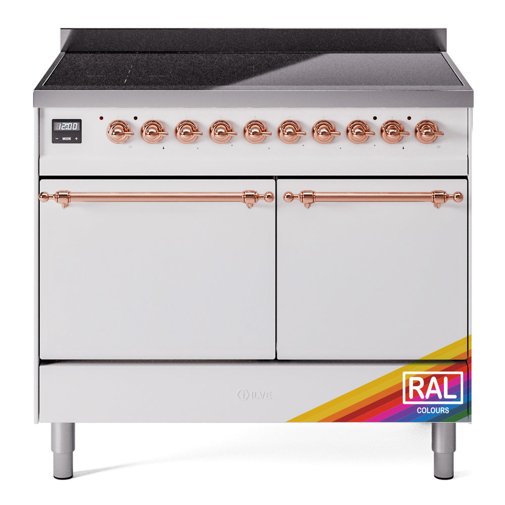 ILVE Nostalgie II 40" Electric Range with 6 Induction Elements Solid Door UPDI406QNMP