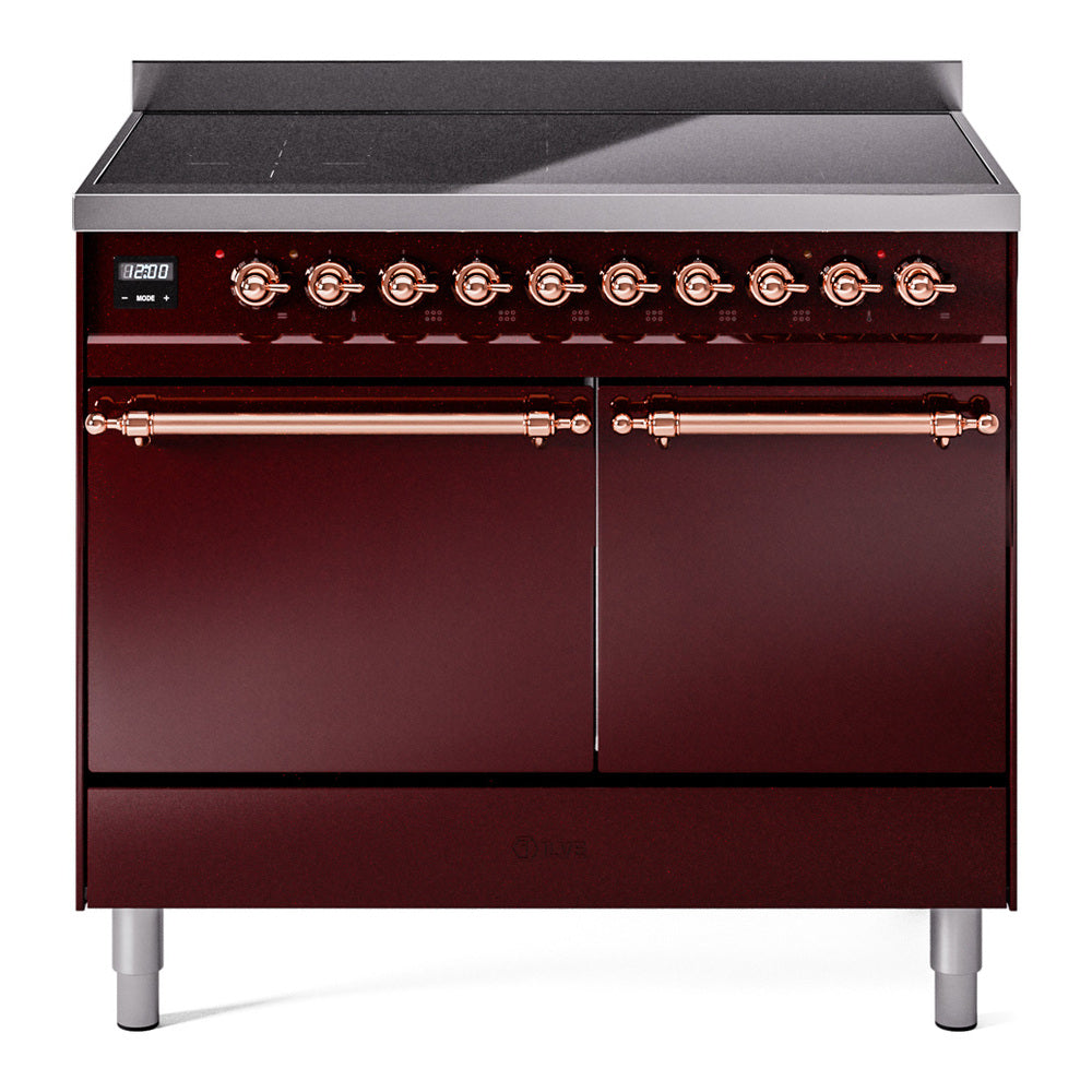 ILVE Nostalgie II 40" Electric Range with 6 Induction Elements Solid Door UPDI406QNMP