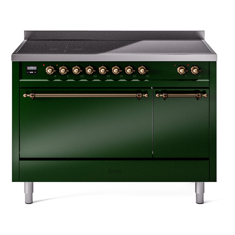 ILVE Nostalgie II 48" Electric Range with 6 Induction Elements Solid Door UPI486QNMP