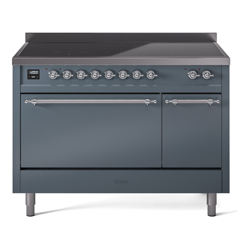 ILVE Nostalgie II 48" Electric Range with 6 Induction Elements Solid Door UPI486QNMP