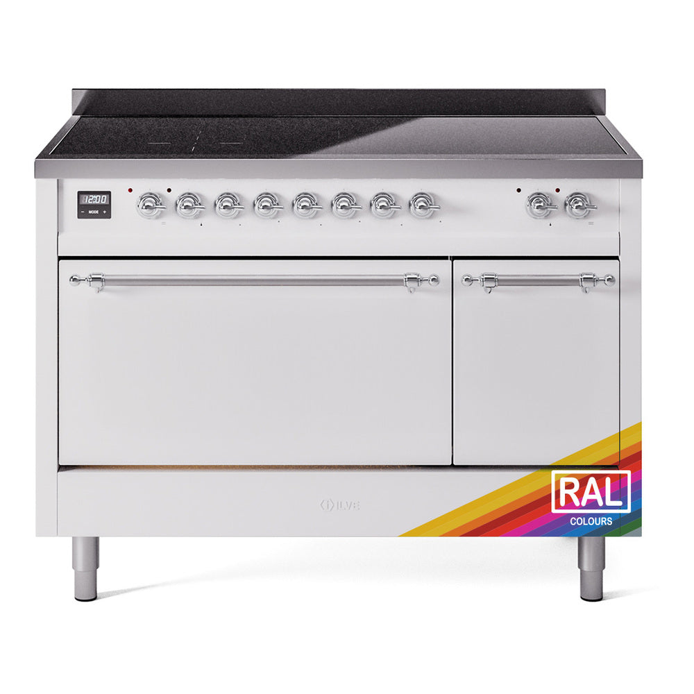 ILVE Nostalgie II 48" Electric Range with 6 Induction Elements Solid Door UPI486QNMP