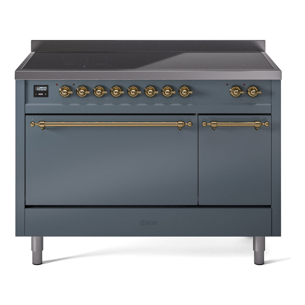 ILVE Nostalgie II 48" Electric Range with 6 Induction Elements Solid Door UPI486QNMP
