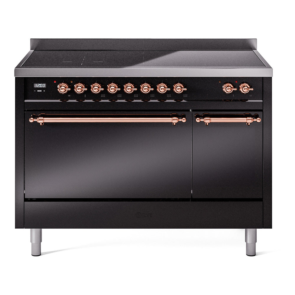 ILVE Nostalgie II 48" Electric Range with 6 Induction Elements Solid Door UPI486QNMP