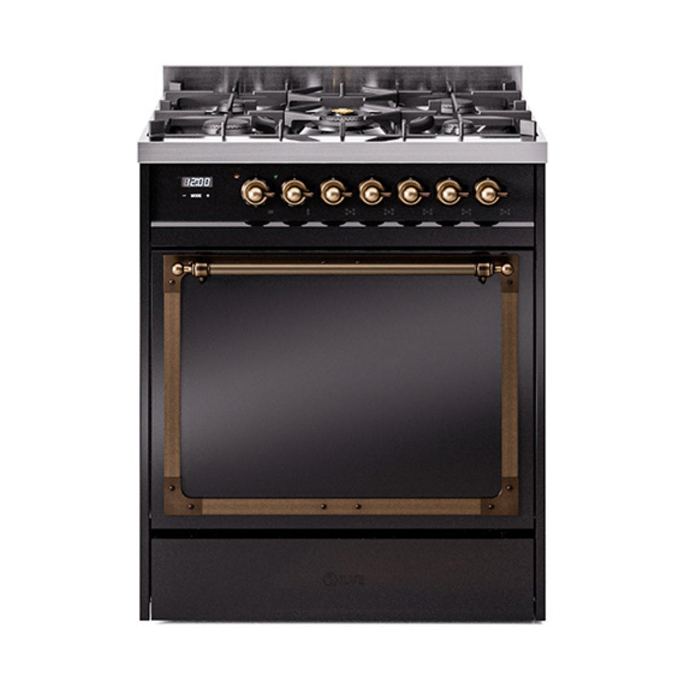 ILVE Nostalgie II Noblesse 30" Dual Fuel Range Solid Door UN30QNMP
