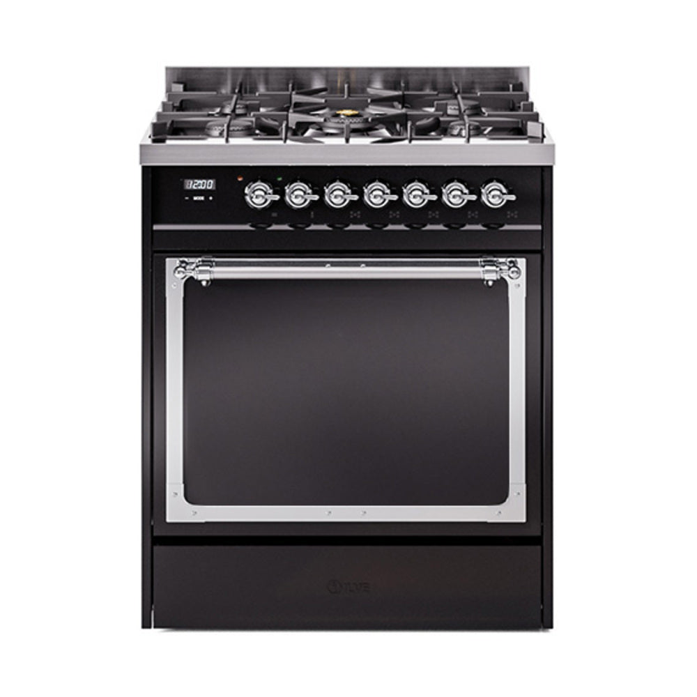 ILVE Nostalgie II Noblesse 30" Dual Fuel Range Solid Door UN30QNMP