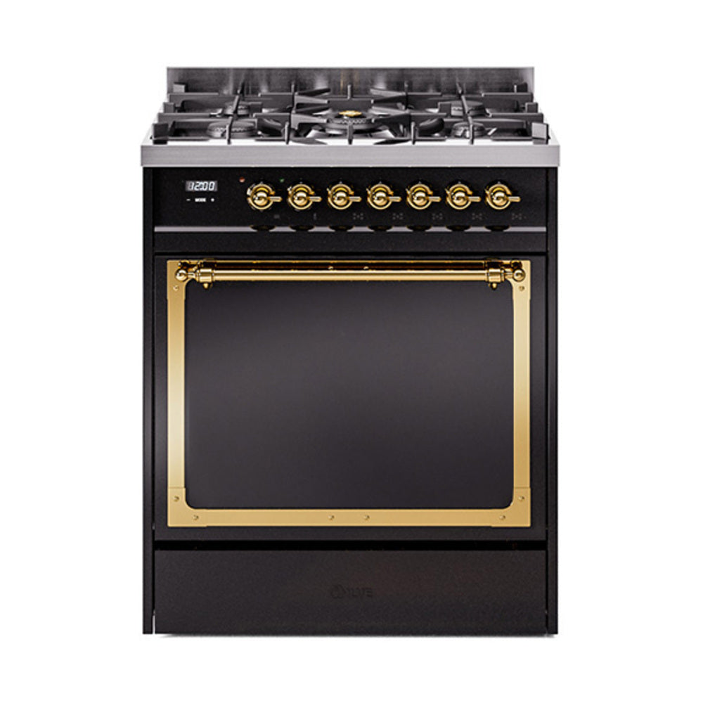 ILVE Nostalgie II Noblesse 30" Dual Fuel Range Solid Door UN30QNMP