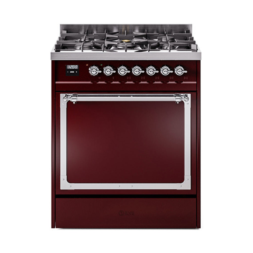 ILVE Nostalgie II Noblesse 30" Dual Fuel Range Solid Door UN30QNMP