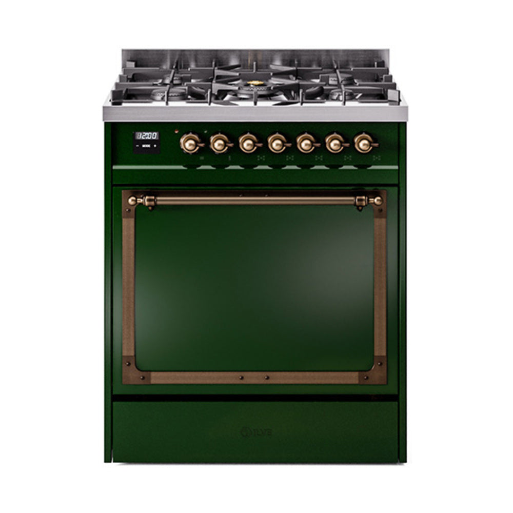 ILVE Nostalgie II Noblesse 30" Dual Fuel Range Solid Door UN30QNMP